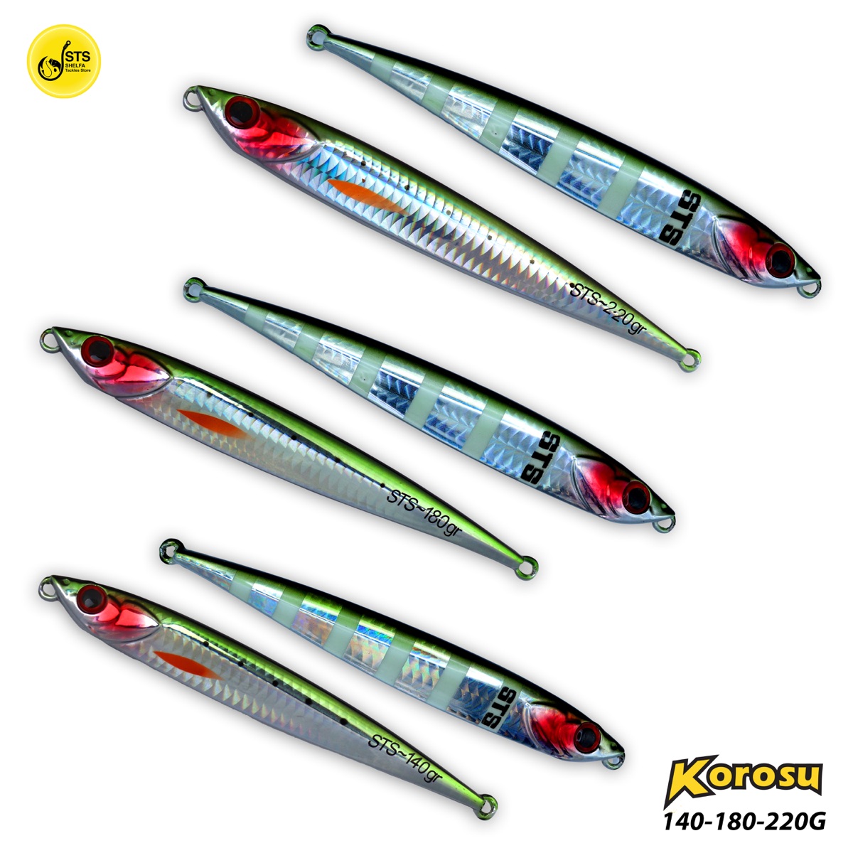 Korosu Silver green- orange fin 220 G